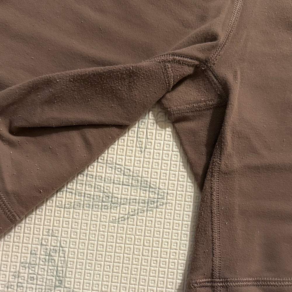 TNA High-Waist Brown Women’s Bike Shorts - Picture 3 of 4
